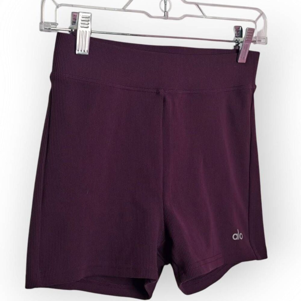 ALO Yoga Women's Athletic Shorts - Dark Purple - Picture 2 of 5